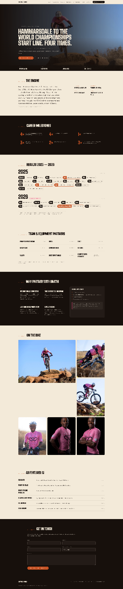 Screenshot of Unathi Nxumalo website by Big Mood Agency
